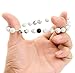 REVOLIA 8MM 4Pcs Distance Beaded Bracelets for Men Women Couple Bracelets Natural Stone Elastic