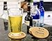 Funny Cork Bar Coasters Decor - Fathers Day Gifts for Dad, Stepdad, Husbands, Premium 5mm Round Cork Coaster, Best Housewarming or Alcohol Gifts, Funny Living Room Table Man Cave Decor Stuff (6 Pack)