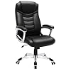 SONGMICS Thick Executive Office Chair with High Back Large Seat and Tilt Function, Black