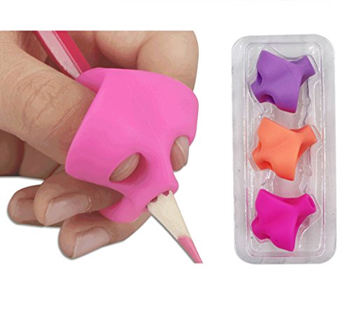 Kids Pencil Grips 3 Fingers Positioning Writing Aid Grip Posture Correction Tool Pen Holder - Thumbnail 7