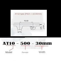 AT10 1210 Polyurethane PU Steel Wire Timing Belt