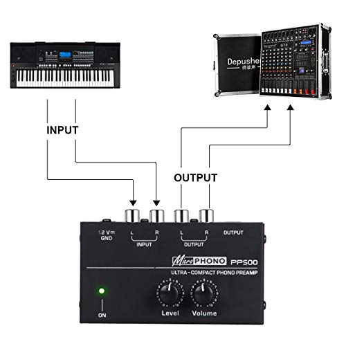 Depusheng PP500 Phono Preamp Preamplifier with Level