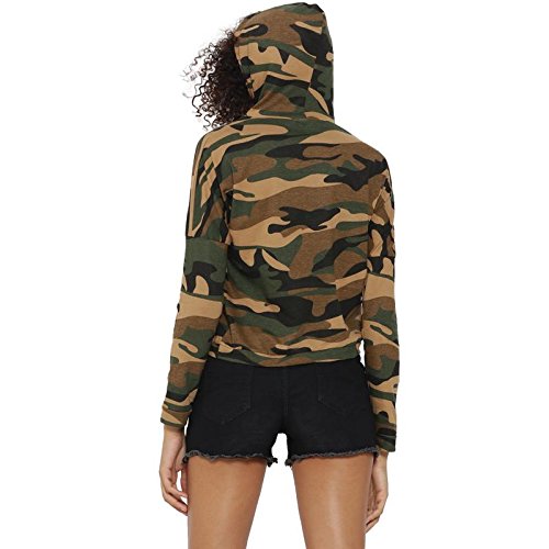 campus sutra women's camouflage hooded top