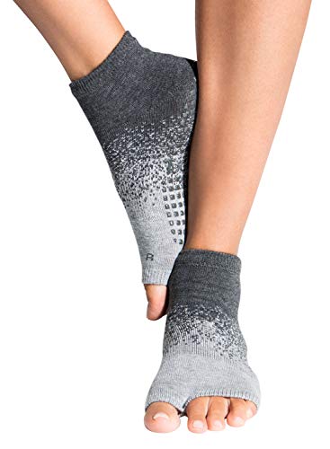 Yoga Socks for Women Non Slip, Toeless Non Skid Sticky Grip Sock - Pilates, Barre, Ballet (Glacial Moraine) - Thumbnail 2