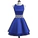 Meilishuo Womens Crew Beading Prom Dresses Short Sequiuned Homecoming Dresses for Teens Mini Cocktail Dresses