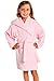Kids Hooded Terry Turkish Robe Bathrobe 100% Cotton Pink, Small/Medium, Age: 3-6