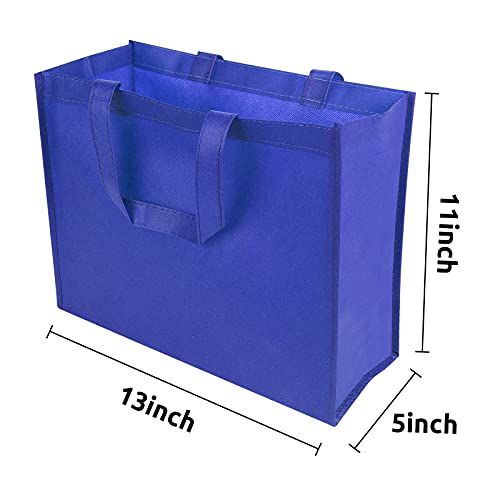 Shindel 12 Pack Party Gift Tote Bags, 13x11 inch Non-Woven Bag Reusable Grocery Bag with Handles, for DIY Party Favors and Birthday Gifts, 12 Colors