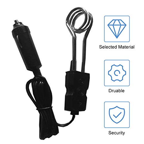 Portable 12V Car Immersion Heater Auto Electric Tea Coffee Water Heater