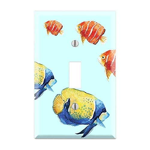 Tropical Fish Light Switch Cover, Fish Nautical Nursery