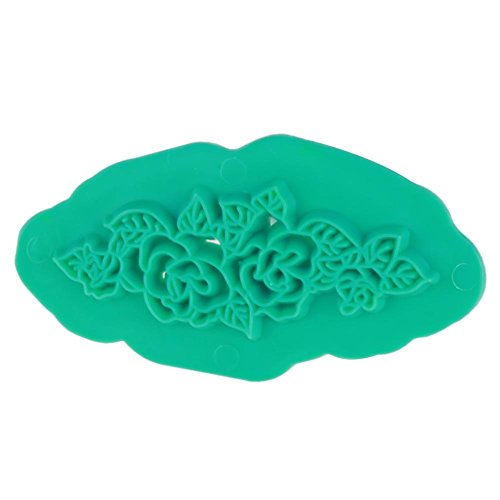WinnerEco 3pcs Flower Print Plastic Fondant Embosser Mold Cookie Cake DIY Baking