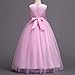 Graduation Dresses for Girls Bridesmaid Pageant Flower Princess Wedding Formal Prom Floor Long Tulle Dress 7-16T Dance Evening Maxi Gown Pink 5-6 Years