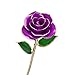 OUTAD Rose Flower, Best Gift for Valentine's Day, Mother's Day, Anniversary, Birthday Gift, Gift for Lover Mother Girlfriend, 24k Golden Plated Rose in Gift Box Purple