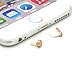 PortPlugs – Aluminum Finish Dust Plug Set – Charger & Headphone Jack Plugs – Compatible with i phone 5, SE, 6, 6s, Plus, iPad Air, iPod 5, 6 – Includes Holders | Rose & Gold (2 Pack)