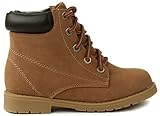 JJF Shoes Bade Kids Girls Tan Combat Military