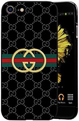 GG Logo Compatible with iPhone 7/8 Case, Stylish Pattern Design Cover Protective Case Anti-Slip Silicone Case for iPhone 7/8 Case Cover - GU000