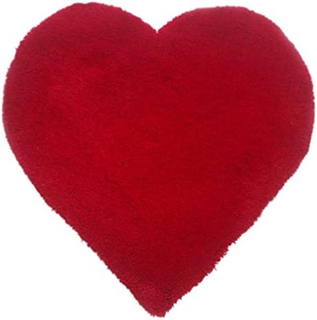 CHIC RUGZ Xoxo Red Heart Shape Area Rug, 3' x 3'