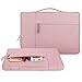 MOSISO Polyester Multifunctional Briefcase Handbag Compatible with 13 inch Laptop, Pure Pink