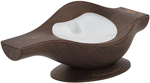 Aromatherapy Essential Oil Diffuser by Ericasco Portable Electric USB Ultrasonic Cool Mist Waterless Auto Shut-Off Function Personal Aroma Humidifier LED light for Home Bedroom Car (Dark Wood)