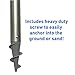 EasyGo Rainbow Beach Umbrella 7' - Portable Wind Beach Umbrella Large Folding Beach Umbrella Set with Screw Anchor a