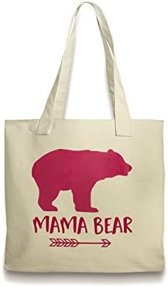 Pink Mama Bear Canvas Tote Bag