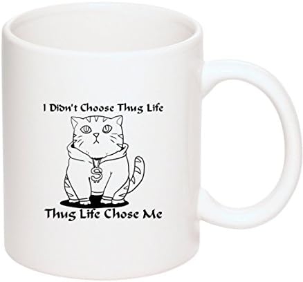 Funny Coffee & Tea Mug – 11oz Capacity – Humorous Cat Thug Life Animal Design