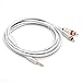BlueRigger 3.5mm to RCA Audio Cable (25FT, RCA Male to Aux Audio, Braided, Headphone Jack Adapter, Metal Shell) - for Phones, Amplifiers, Tablets, Home Theater, Speakers, HDTV