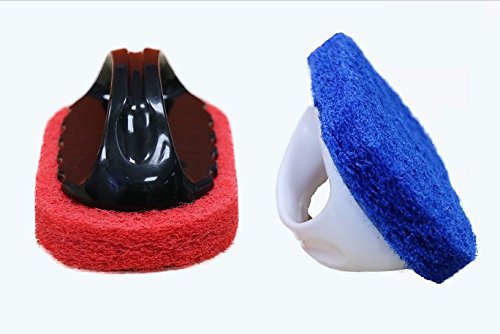 Handle Sponge Brush Cleaning for Kitchen Bathroom Tub Scrubbing Shower Bathtub Scrubber, pool Cleaning, Set of 2