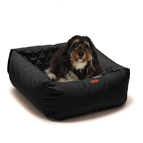 Dog Car Booster Seat Luxurious 2in1 Dog Carseat & Comfy Indoor Lounge Bed for Dogs & Cats
