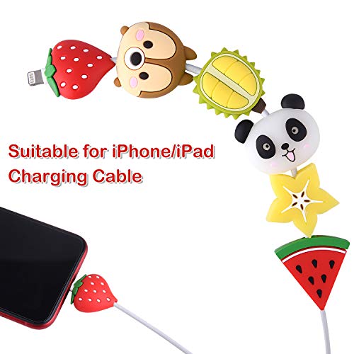TUPARKA 18 Pcs Cable Protector for iPhone Charging Cable, Plastic Cute Fruit Drink Bottle Animal Unicorn Charging Cable Saver, USB Cable Saver Phone Accessory Protect Charger Cable - Thumbnail 2