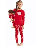Leveret Kids & Toddler Pajamas Matching Doll & Girls Pajamas 100% Cotton Pjs Set (Toddler-14 Years) Fits American Girl