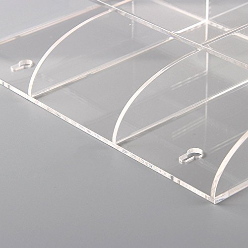 Sky Fish Acrylic Holder Remote Storage Remote Control Holder Media Storage Box Clear Remote Storage Suitable for TV and refrigerator remote control and so on 3 lattice