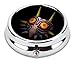 OceanArt Custom the legend of zelda majoras mask Unique Silver Tone Round Pill Box Medicine Tablet Organizer or Coin Purse