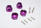 GPM HPI Bullet 3.0 Nitro & Bullet Flux Upgrade Parts Aluminum Hex Adapter 12mm Diameter with 9mm Thickness Optional EXO Wheels EX0503FR & EX1003FR - 4Pcs Set Purple