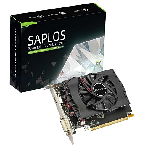 SAPLOS NVIDIA GT 1030 Graphics Card, 2GB GDDR5 64-bit, HDMI DVI-D, ITX  Design, PC Video Card Gaming, Computer