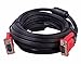 DTECH Computer Monitor VGA Cable 15 Feet with Dual Ferrite Cores Standard 15 Pin Male to Male Port Wire Full HD 1080P -Black