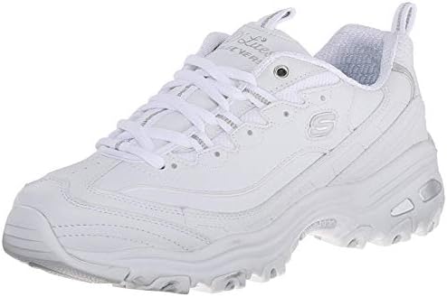 white and silver skechers