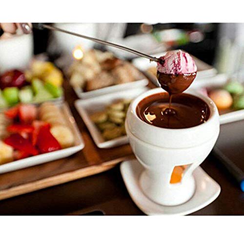 WXLAA 12pcs Stainless Steel Fondue Forks Fruit Chocolate Fountain Cheese Forks with Heat Resistant Handle - Thumbnail 3