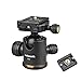 Pergear Heavy Duty Photography Camera Tripod Ball Head 360 Degree Fluid Rotation Tripod Ballhead with 2 Pcs Plate for DSLR Camera