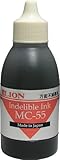Lion Fast Drying Industrial Ink, (Also for Rubber Faced Wheel Numbering Machine MM-21), Black, 1 Ink Bottle (MC-55-BK)