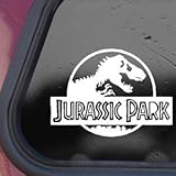JURASSIC PARK White Sticker Decal T-REX DINOSAUR TYRANNOSAUR White Sticker Decal