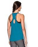 Under Armour Women's UA Microthread Tank Large AQUA BLUE