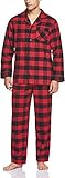 CQR Men's 100% Cotton Plaid Flannel Pajama