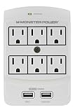 Monster Power - Home Office 650 USB, 6 outlets and 2 USB connectors, Wall Mount