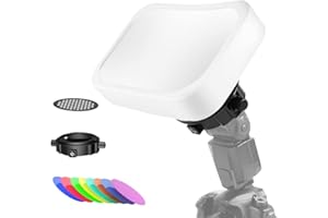 Photography Lighting Flash Diffuser Set, LENSGO Professional Flash Kit Flash Diffuser Modifier Bundle Diffusion Dome for All Square and Round Head Lights for Superior Light Control(D35)