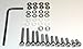 Deluxe Turntable Cartridge Headshell Mounting Bolt Screw Kit 39 Pieces
