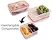 Bento Lunch Box, Meal Prep Containers, Set of 2, Configurable compartments by Live Life