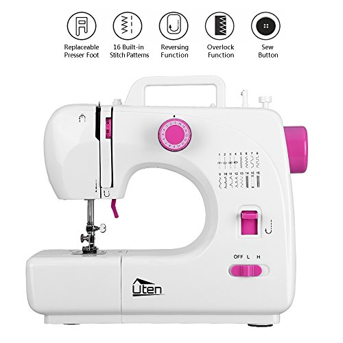 Kranich Portable Sewing Machine 2 Speed 16 Stitches Double Thread Needle Mini Sewing Machine