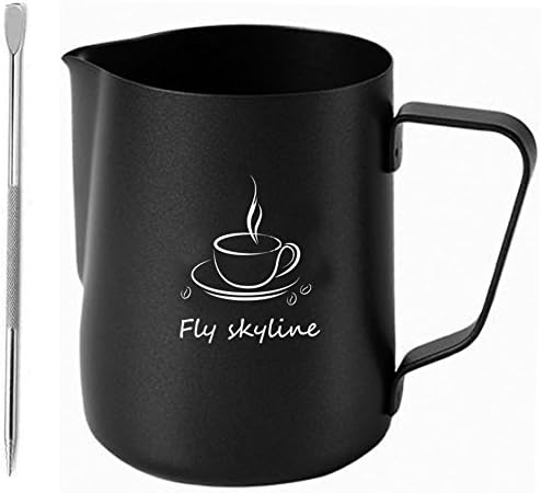 Milk Frothing Pitcher Stainless Steel Teflon Non-Stick Coating frothing Cup With Latt Art Pen