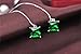 KOREA-JIAEN Imitation Pearl Earrings S925 Silver Plated Base Double Sided Tassel Ear Line (Green)