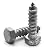 Hex Lag Screws Hot Dipped Galvanized 3/8"-7 x 2" - Qty-100